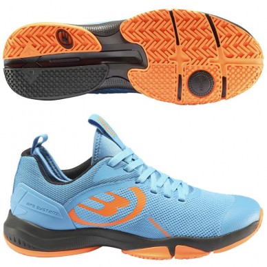 Zapatillas Bullpadel Hack Knit 20I Azul Real Naranja 2020