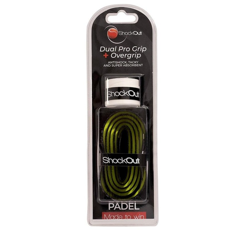 Shockout Dual Pro Grip + Overgrip Negro Amarillo Shockout Dual Pro Grip + Overgrip Negro Amarillo