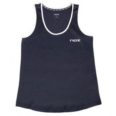 Camiseta tirantes Nox Team Plomo Logo Blanco