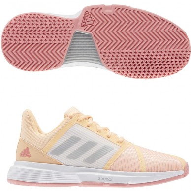 Zapatillas Adidas CourtJam Bounce W Acid Orange Silver 2021