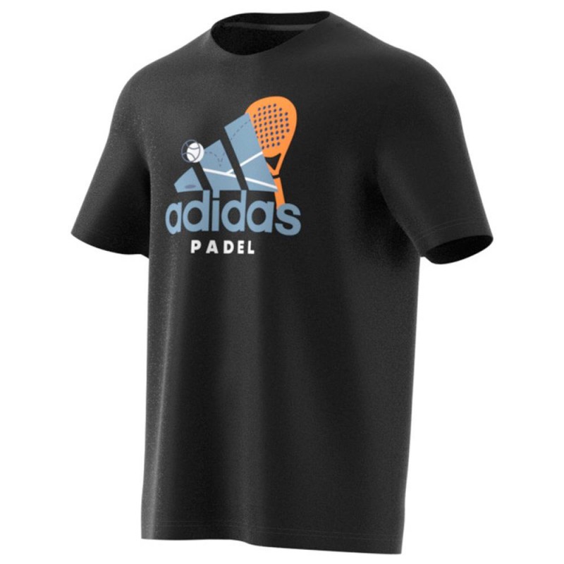 Camiseta Adidas Padel CAT Negra Camiseta Adidas Padel CAT Negra