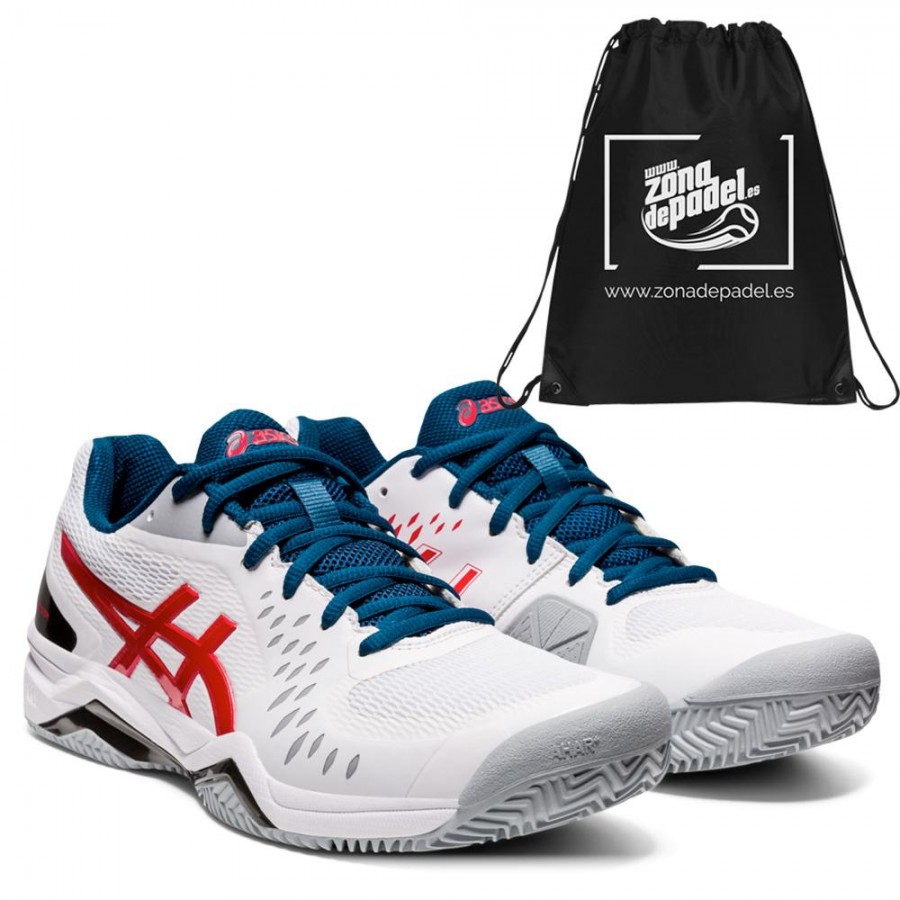 Asics Gel Challenger 12 Clay White Classic Red 2021