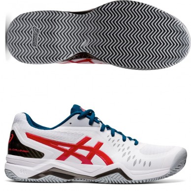 Asics Gel Challenger 12 Clay White Classic Red 2021