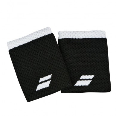 Muñequeras Babolat Logo Jumbo Black White