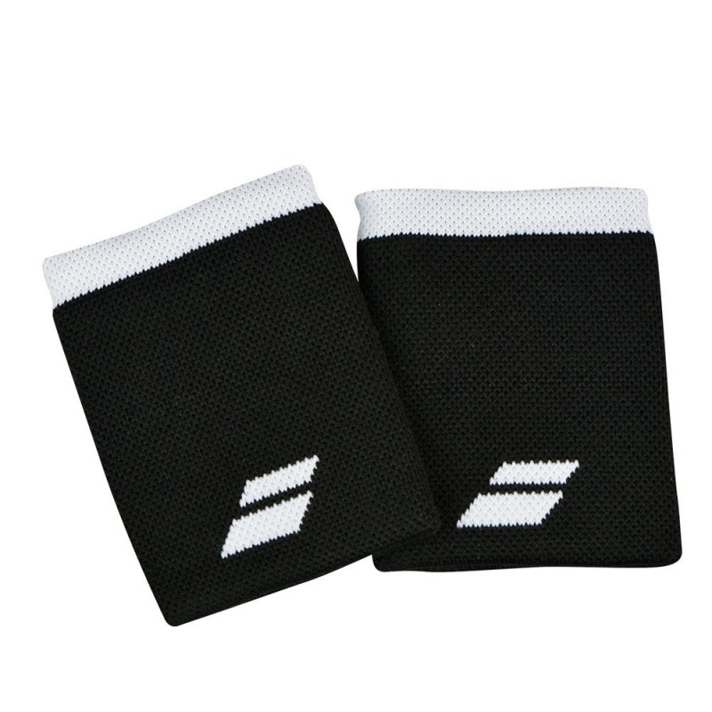 Muñequeras Babolat Logo Jumbo Black White Muñequeras Babolat Logo Jumbo Black White