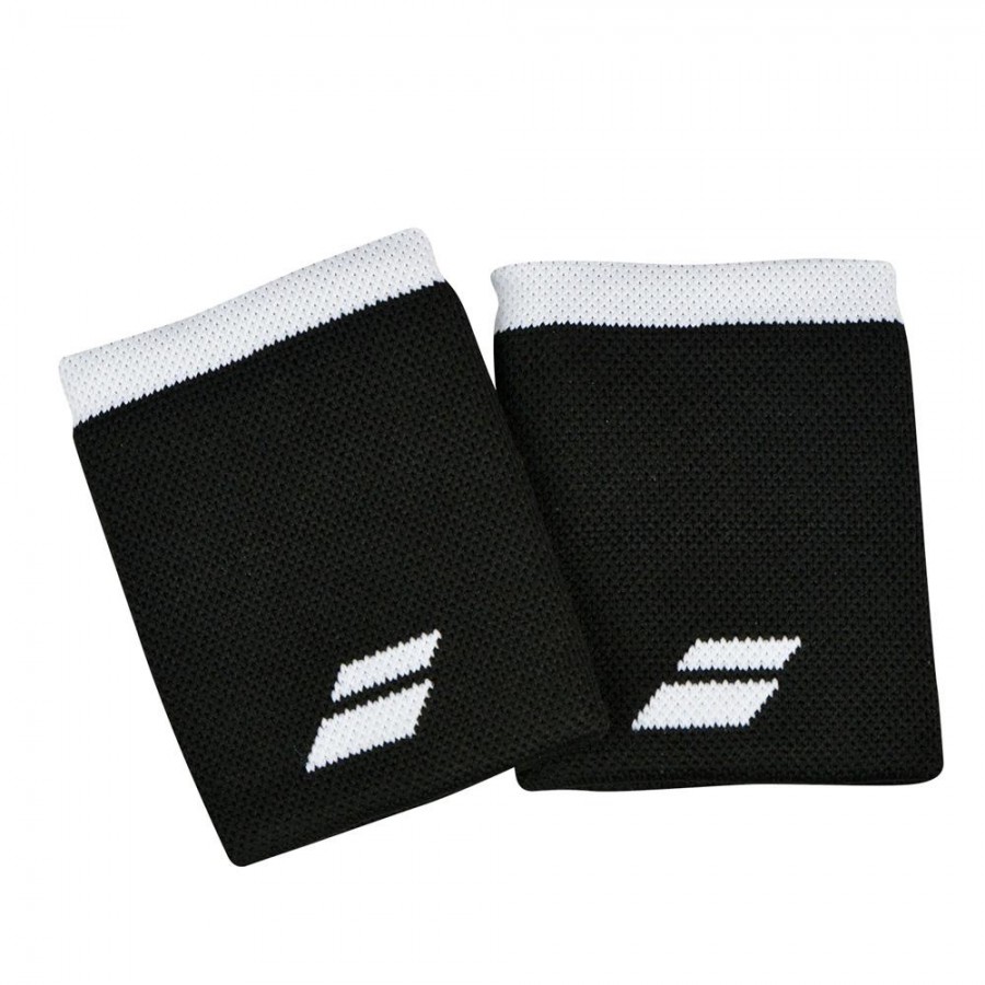 Muñequeras Babolat Logo Jumbo Black White