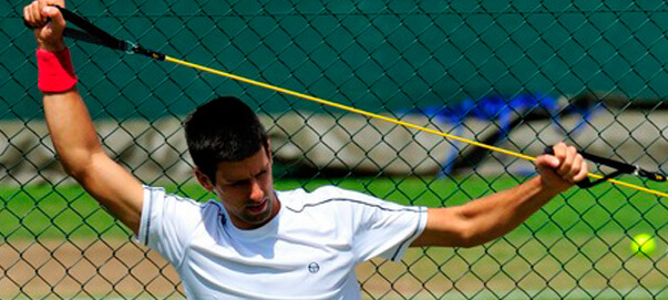 Entrenamiento con gomas en Pádel