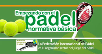 Infografía sobre la normativa básica de pádel