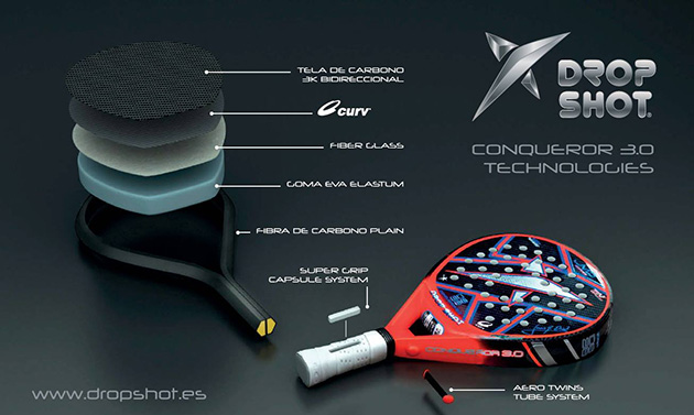 Nuevas palas Drop Shot para 2015, Tecnología irrompible CURV