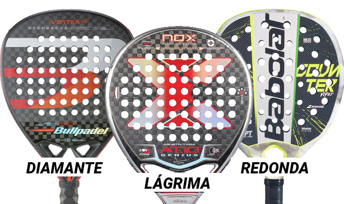 Formas palas de padel