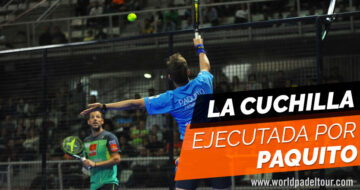 Ejecución de la cuchilla de Paquito Navarro en pádel