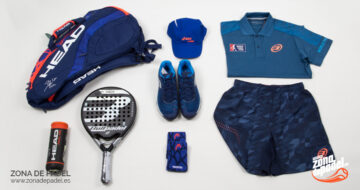 Conjunto Bullpadel para jugador, colores azules eléctricos este 2018