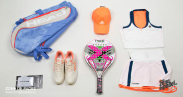 Combinación Blanco y Coral en este look de pádel para jugadora