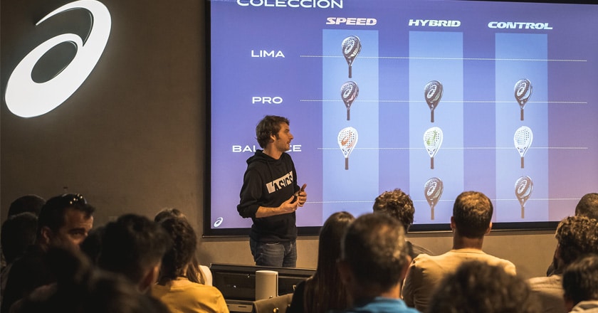 Presentación palas de padel Asics 2019