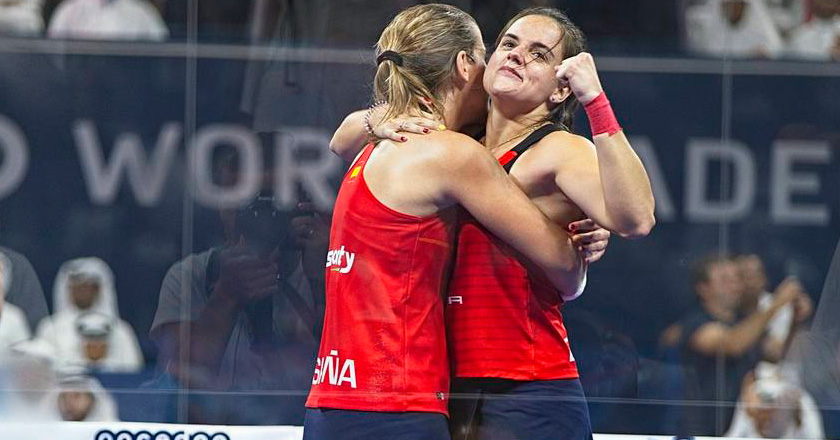 Paula Josemaría y Ariana Sanchez en el Campeonato Mundial de Pádel 2021