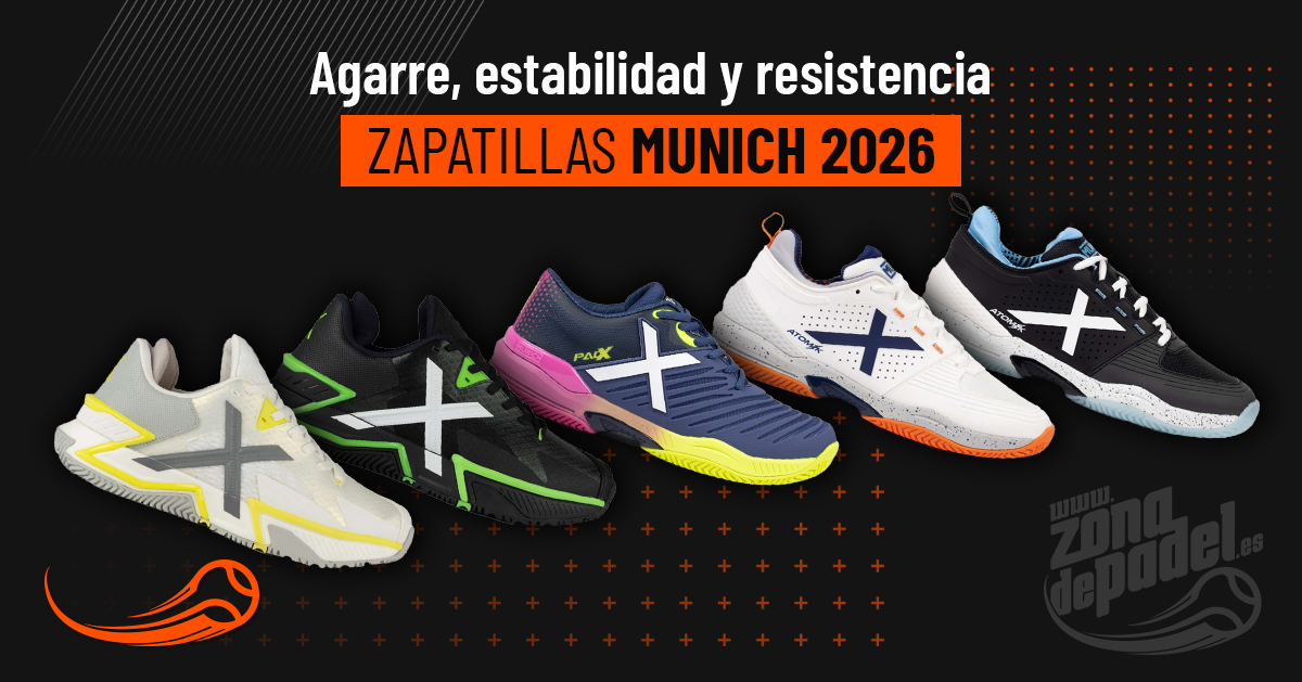 Zapatillas Munich 2026 para pádel: guía de la colección Icon, Padx, Atomik y Focus